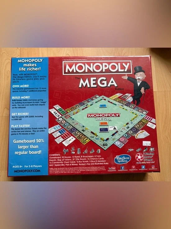 Hasbro Monopoly Mega Edition Board Game - Picture 2 of 3